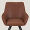 Homeroots Set of Two Brown and Black Faux Leather and Wood Dining Arm Chairs, 2PK 716264 - alternate 6