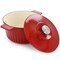 Martha Stewart Eastholm Enameled Cast Iron 3 Quart  Embossed Stripe Dutch Oven with Lid in Red 83048.02 - alternate 7