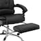 Elama High Back Adjustable Faux Leather Office Chair in Black with Adjustable Footrest ELM-F-011 - alternate 8