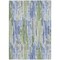 Homeroots 8' X 10' Sky Blue And Fern Green Striped Washable Indoor Outdoor Area Rug 617695 - alternate 9
