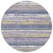 Homeroots 8' Purple Ivory And Beige Round Striped Washable Indoor Outdoor Area Rug 598922 - alternate 7