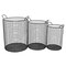 Homeroots Set of Three Black Metal Basket, 3PK 399672 - alternate 9