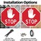 Signmission Stop, 10 inch X 10 inch, Aluminum Metal Signs, 2PK OC-A-2PACK-10-295 - alternate 6