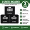 Cratemate Heavy Duty Multi-Purpose Milk Crate Storage, Black, 11 in H, 13 in W, 13 in L, 3 PK MC16QT-BL-3 - alternate 8