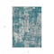 Homeroots 3' X 5' Teal Blue Gray And Ivory Abstract Washable Indoor Outdoor Area Rug 597998 - alternate 9