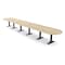 Skutchi Designs 22ft Conference Table With Power Unit | 22 Person Modular Racetrack Meeting Table | Harmony Series HAR-RAC-48X264-T.BK-K525-NA - alternate 1