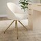 Martha Stewart Sora Upholstered Stationary Office Chair in Off White/Polished Brass CH-222119-CR-GLD-MS - alternate 10