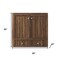 Homeroots 30" Brown Wood Freestanding Bathroom Vanity With White Quartz Countertop 714294 - alternate 4