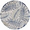 Homeroots 5' Navy Blue And Ivory Round Botanical Leaves Indoor Outdoor Area Rug 546653 - alternate 9