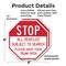Signmission Stop All Vehicles Subject to Search, 6 inch X 6 inch, Plastic Sign, 2PK OC-P-2PACK-6-244 - alternate 7