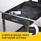 Rubbermaid Commercial Plastic Utility Cart with Deep Lipped Plastic Shelves, Ergonomic, 2 Shelves, 500 lbs. FG452088BLA - alternate 8