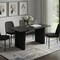 Homeroots 67" Black Wood Double Pedestal Base Dining Table 713570 - alternate 7