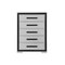 Homeroots 48" Gray And Black Wood Five Drawer Dresser 564686 - alternate 1