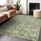 Homeroots 8' X 10' Green Gray And Ivory Floral Washable Indoor Outdoor Area Rug 595946 - alternate 9