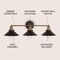 Jonathan Y July 26.5" 3-Light Industrial Farmhouse Metal Vanity Light, Oil Rubbed Bronze/Brass Gold JYL7428C - alternate 10