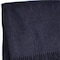 Homeroots 55" X 70" Navy Blue Cotton Blend Plush Throw Blanket with Fringe 702220 - alternate 2