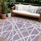 Homeroots 10' X 14' Lavender And Ivory Geometric Washable Indoor Outdoor Area Rug 600473 - alternate 1