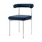 Homeroots Set of Two Blue And Silver Upholstered Polyester Open Back Dining Side Chairs 569412 - alternate 9