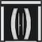 Vdomdoors Metal Double Doors Deux 6500 Black Enamel Frosted Glass 2 Sidelights and Top Transom Entry Modern P DEUX6500DEXD-BLK-W14+72+14xH96+16-RH-I - alternate 1
