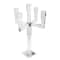 Homeroots 20" Clear Faceted Crystal Tabletop Candelabra Candle Holder 590229 - alternate 6