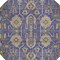 Homeroots 8' Purple Beige And Taupe Round Oriental Washable Indoor Outdoor Area Rug 582124 - alternate 6