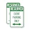 Signmission Event Parking Only With Bidirectional Arrow 1, 12'' X 18'' 2 Signs, Heavy Gauge Aluminum, 2PK A-1218-2PACK-24073 - alternate 1