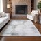 Homeroots 10' X 14' Silver Gray And Pewter Abstract Washable Indoor Outdoor Area Rug 582685 - alternate 6