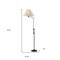 Homeroots 68" Bronze Adjustable Traditional Shaped Floor Lamp With Beige Empire Shade 526245 - alternate 5