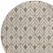 Homeroots 8' Brown And Beige Round Geometric Washable Indoor Outdoor Area Rug 595711 - alternate 8
