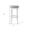 Homeroots 30" Gray And Antiqued White Solid Wood Swivel Backless Bar Height Bar Chair 524529 - alternate 6