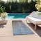Homeroots 8' Blue And Green Ombre Washable Indoor Outdoor Runner Rug 563692 - alternate 9