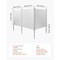 Vevor 2 Panels Vinyl Privacy Screen with Galvanized Metal Stakes 50x50 in White TJ-SKU1 - alternate 8