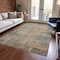 Homeroots 9' X 12' Pewter And Wheat Abstract Washable Indoor Outdoor Area Rug 616248 - alternate 9