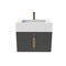 Castello Usa Nile 24-inch Black Vanity Set with White Top and Gold Handles CB-MC-24BLK-GLD-2053-WH - alternate 6