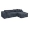 Homeroots 121" Gray Corduroy Compression Foam Sofa 719555 - alternate 6
