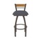Holland Bar Stool Co Revelle 25in Swivel Counter Stool with Bronze Finish, Medium Back and Canter Storm Seat 881 - alternate 11