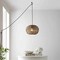 Jonathan Y Isla 14" 1-Light Farmhouse Coastal Rattan 180" Cord Plug-In or Hardwired LED Pendant, Brown JYL1405A - alternate 15