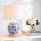 Jonathan Y Gretchen 25" Classic Traditional Ginger Jar Ceramic/Metal LED Table Lamp, Blue/White JYL3051A - alternate 12