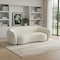 Homeroots 89" Cream Fabric Sofa With Walnut Legs 640987 - alternate 6