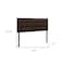 Homeroots Brown Faux Leather Upholstered Full Headboard 490183 - alternate 5