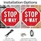 Signmission Stop 4-way, 10 inch X 10 inch, Plastic Sign, 2PK OC-P-2PACK-10-8 - alternate 7