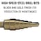 Drill America No 3 HSS Black & Gold Quick Change Hex Shank Step Drill Bit (1/4" - 3/4" by 1/16") STE3HEX - alternate 8