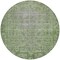 Homeroots 8' Fern Green Round Oriental Washable Indoor Outdoor Area Rug 607538 - alternate 9