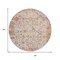 Homeroots 8' Pink And Ivory Round Patchwork Washable Indoor Outdoor Area Rug 631433 - alternate 6