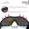 Bison Life Safety Goggles, Blue Lens, Anti-Fog & Anti-Scratch, Foam Padding, Venteding, Mirage Series SH-MRSG-BMLBKS-MS19 - alternate 9