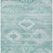 Homeroots 9' X 12' Aqua Turquoise And Ivory Southwestern Washable Indoor Outdoor Area Rug 588688 - alternate 9