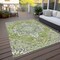 Homeroots 5' X 8' Green Ivory And Brown Oriental Washable Indoor Outdoor Area Rug 600151 - alternate 9