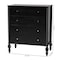 Baxton Studio Callison Spindle Chest - 4-Drawer Farmhouse Vertical Cabinet with Turned Accents for Bedroom, Black 271-14740-ZORO - alternate 9