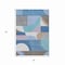 Homeroots 3' X 5' Sky Blue Teal Blue And Brown Geometric Washable Indoor Outdoor Area Rug 616742 - alternate 9