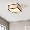 Jonathan Y Grant 14.13" 2-Light Minimalist Industrial Square Linen Iron LED Flush Mount, Oil Rubbed Bronze/Beige JYL1311A - alternate 12